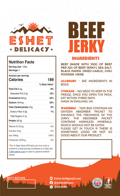 Original Eshet Beef Jerky 60g